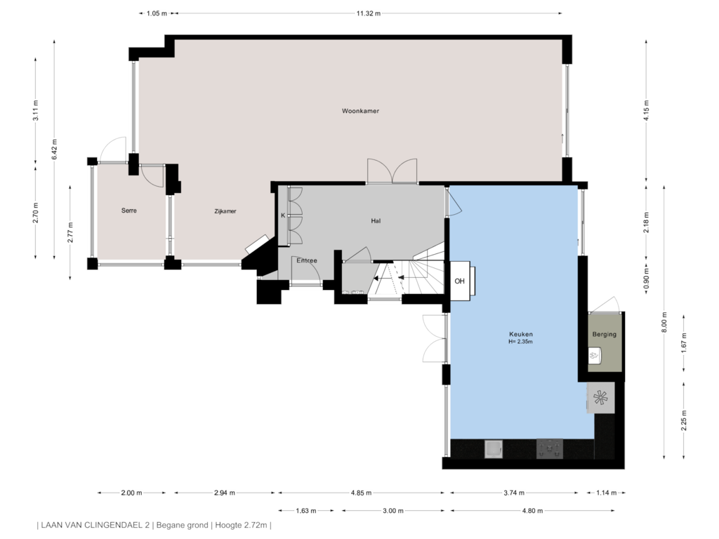 Bekijk plattegrond van Begane grond van Laan van Clingendael 2