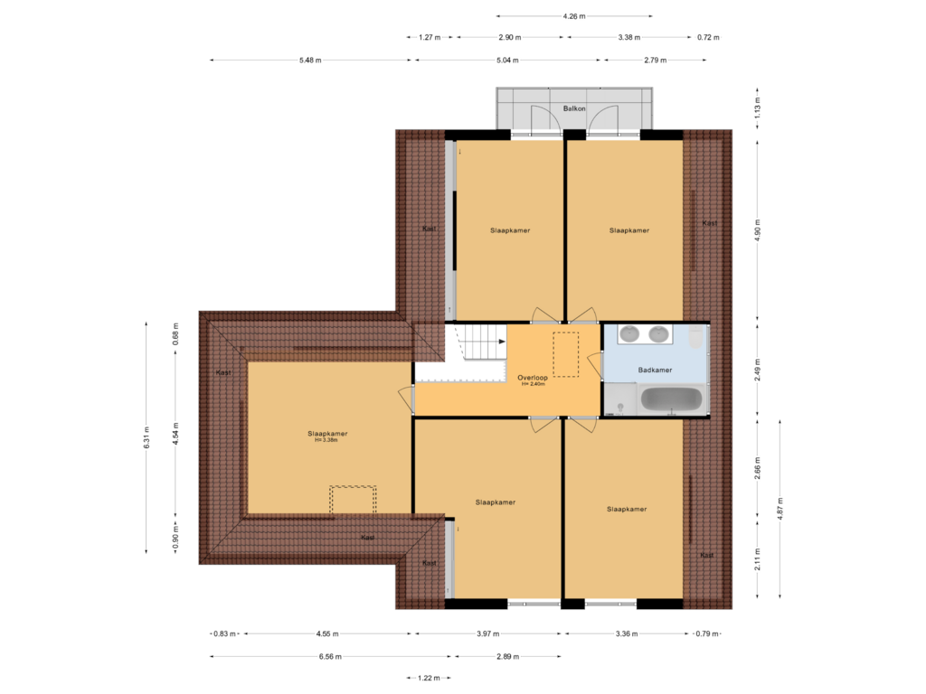 Bekijk plattegrond van 1e Verdieping van Steenoven 8