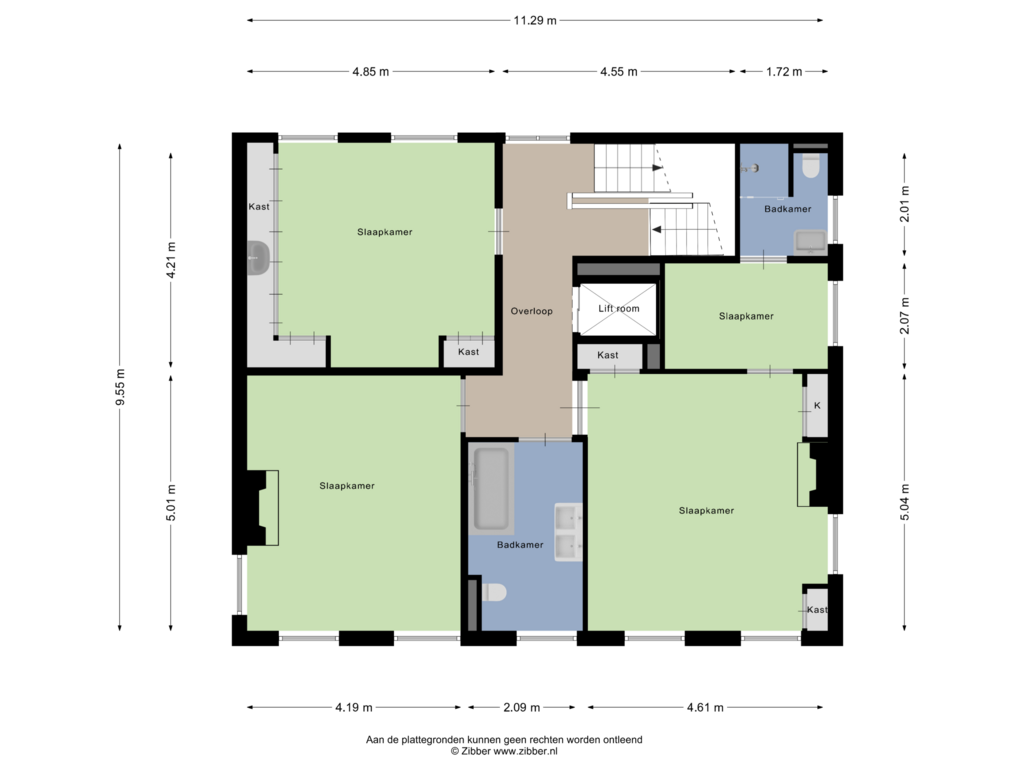 Bekijk plattegrond van Eerste Verdieping van Beertsterstraat 5