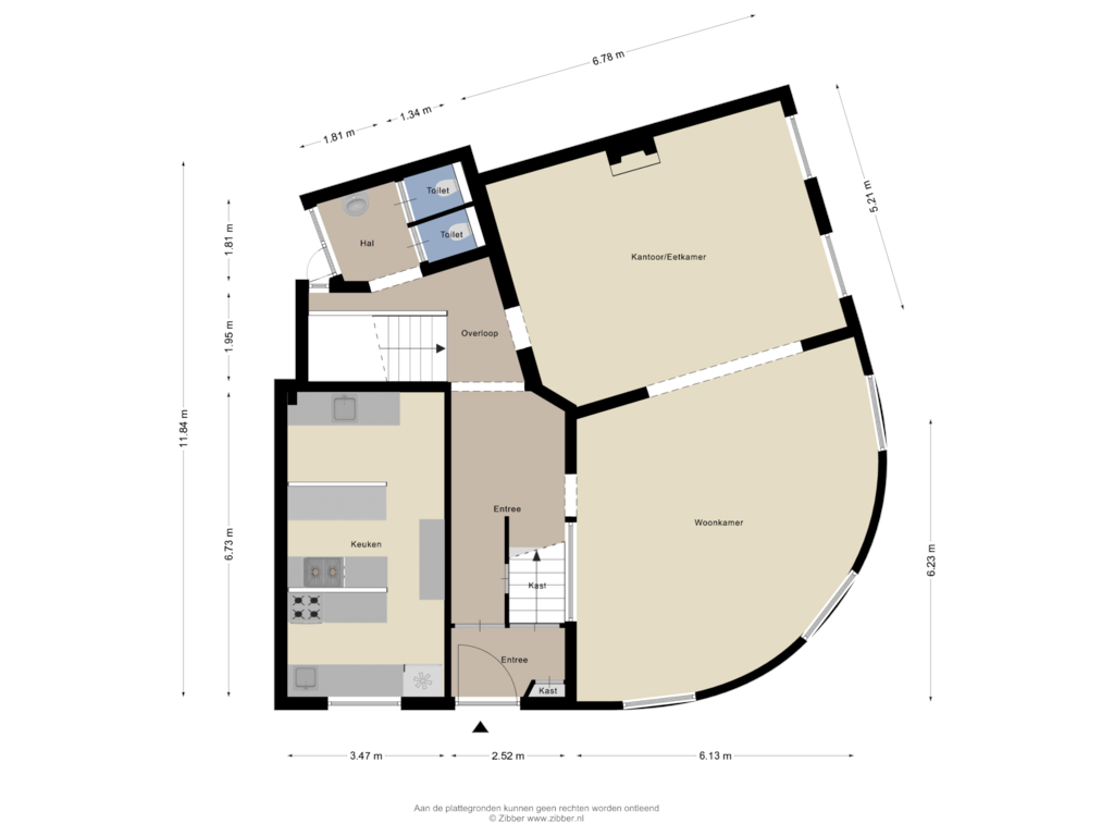 View floorplan of Begane grond of Marspoortstraat 2-A