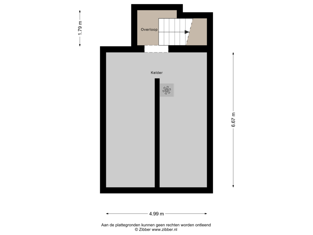 View floorplan of Souterrain of Marspoortstraat 2-A