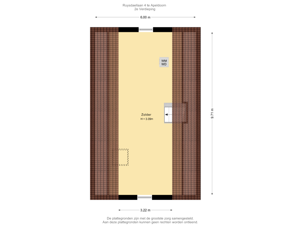 Bekijk plattegrond van 2e Verdieping van Ruysdaellaan 4