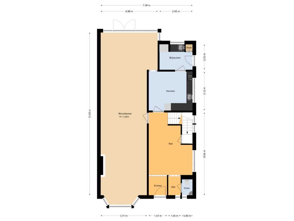 Bekijk plattegrond van Begane grond van Paulus Buyslaan 16