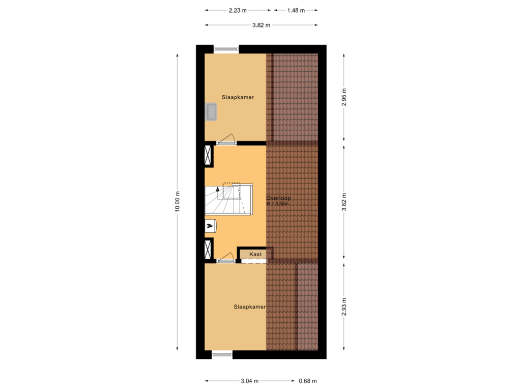 Bekijk plattegrond van Tweede verdieping van Paulus Buyslaan 16