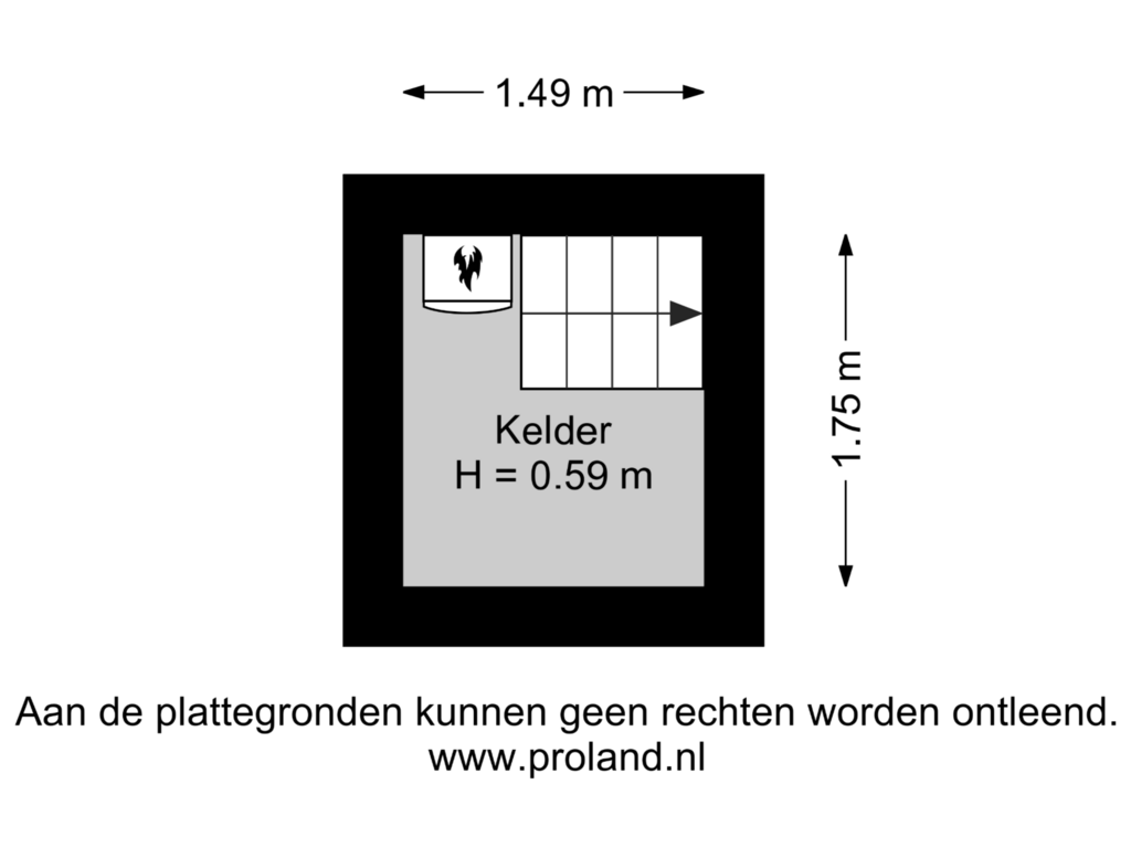 View floorplan of Kelder of Ds. Fleischerstraat 13