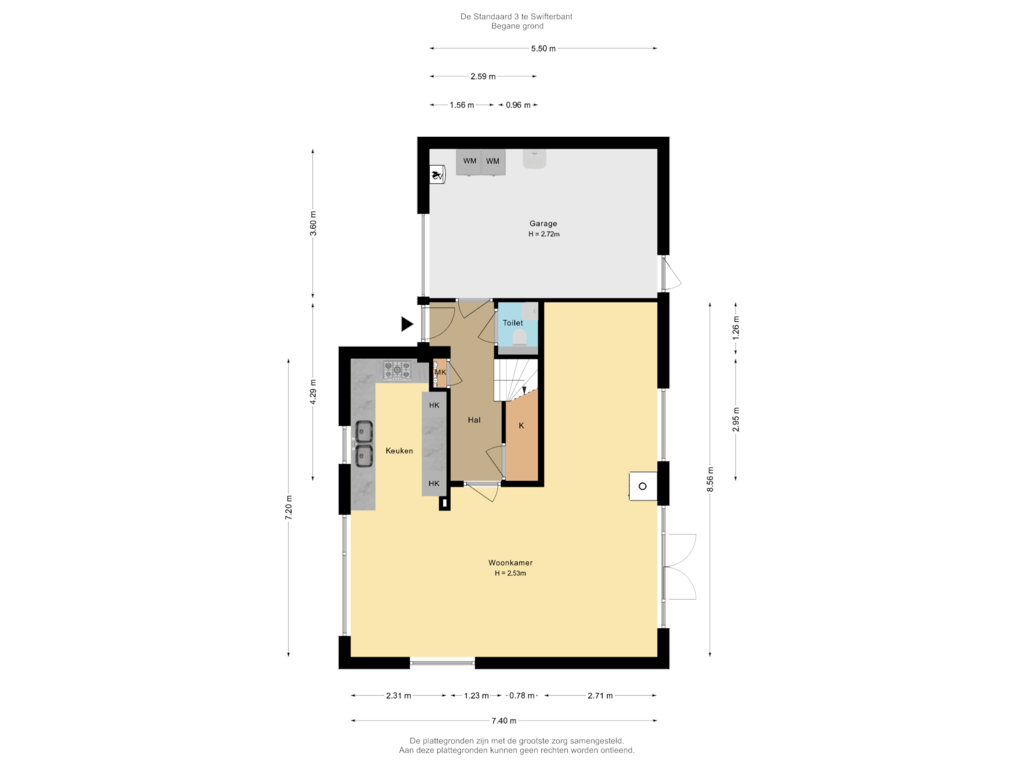 Bekijk plattegrond van Begane grond van De Standaard 3