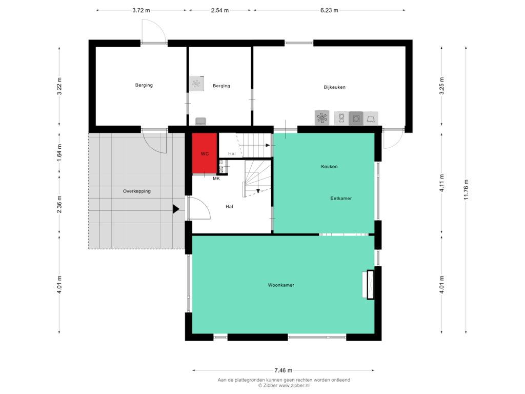 Bekijk plattegrond van Begane Grond van Meester van Coothstraat 31-A