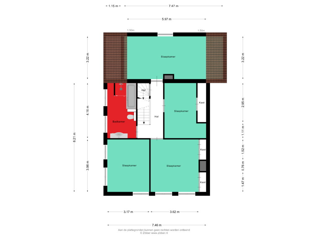 Bekijk plattegrond van Eerste Verdieping van Meester van Coothstraat 31-A