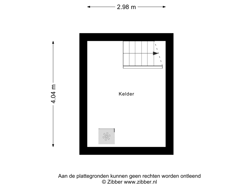 Bekijk plattegrond van Kelder van Meester van Coothstraat 31-A