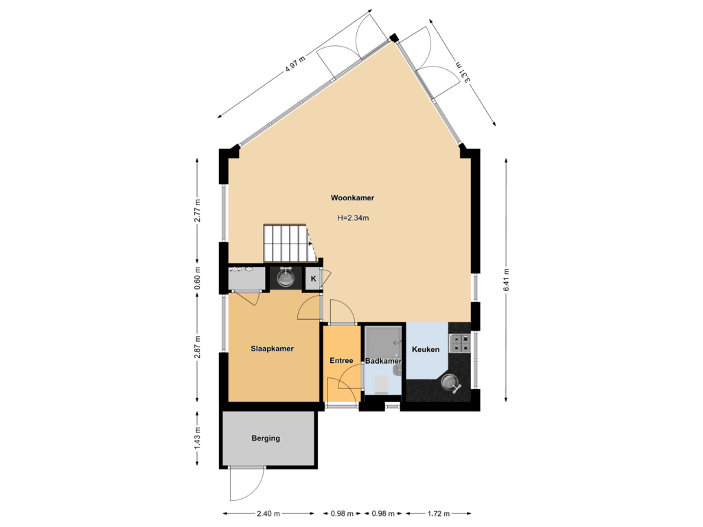 Bekijk plattegrond van First floor van Plaswijk 60