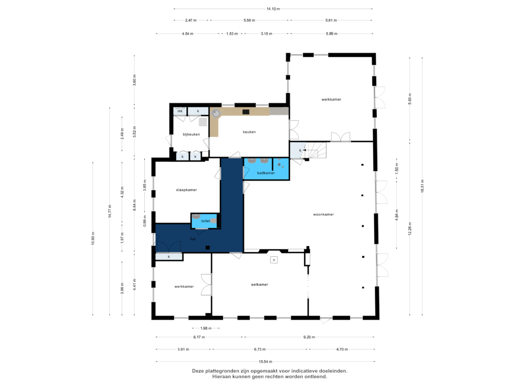 Bekijk plattegrond van Begane grond van Oudijk 47