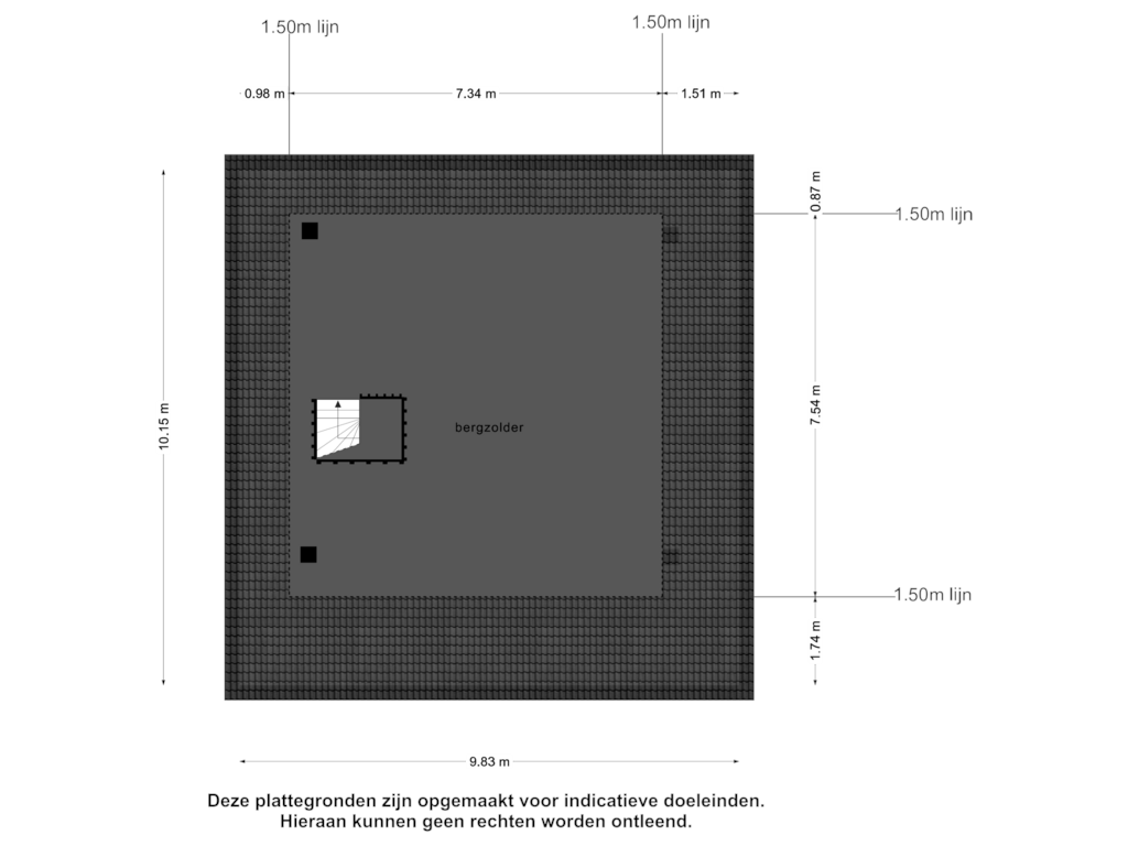 Bekijk plattegrond van 2e verdieping van Oudijk 47