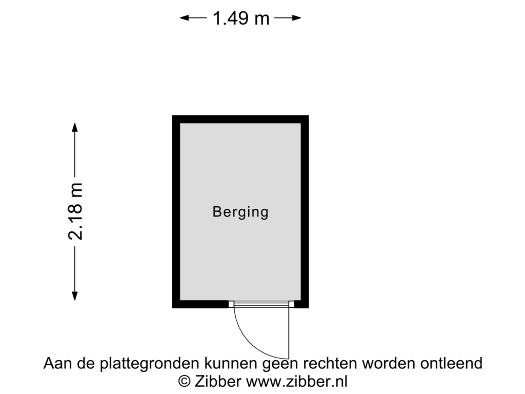 Bekijk plattegrond van Berging van Molenbelterweg 9-311