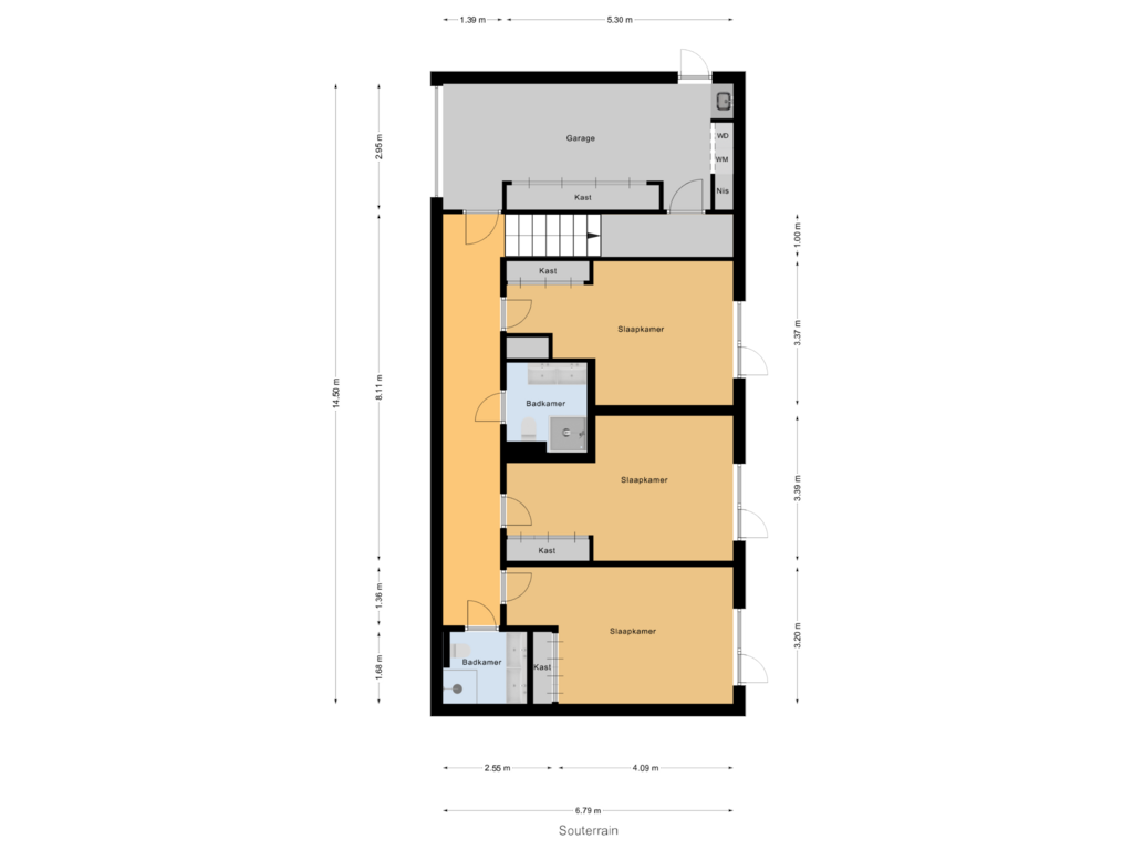 View floorplan of Souterrain of Vliete 2