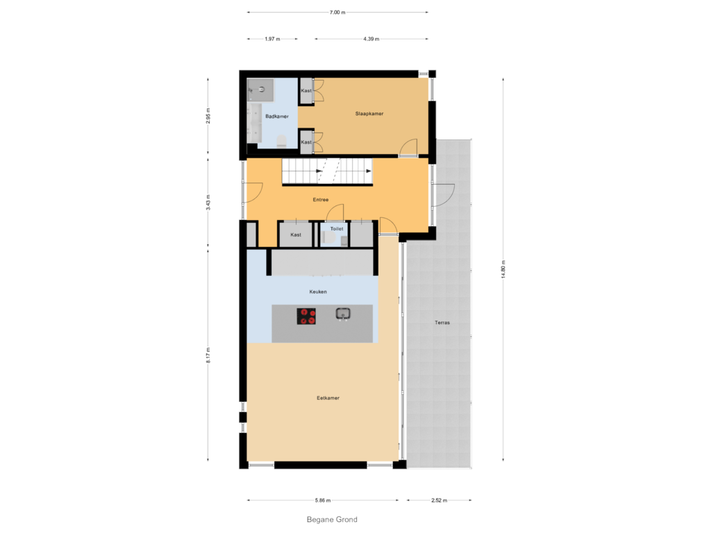 View floorplan of Begane Grond of Vliete 2