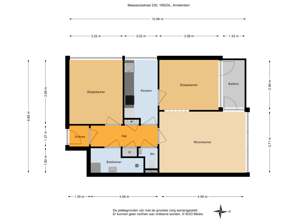 Bekijk plattegrond van Appartement van Maassluisstraat 230