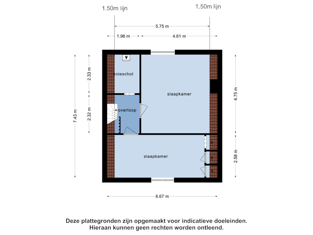 Bekijk plattegrond van 2e verdieping van Verwerijstraat 25