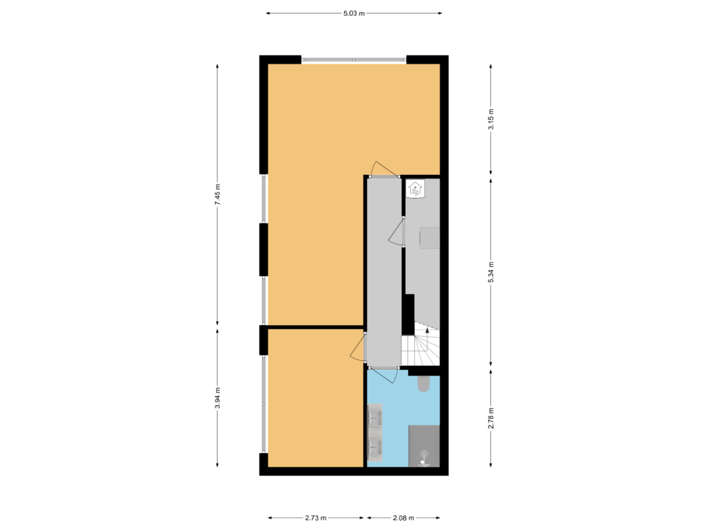 Bekijk plattegrond van Souterrain Luxury van Helling bwnr 2.5 tm 2.10