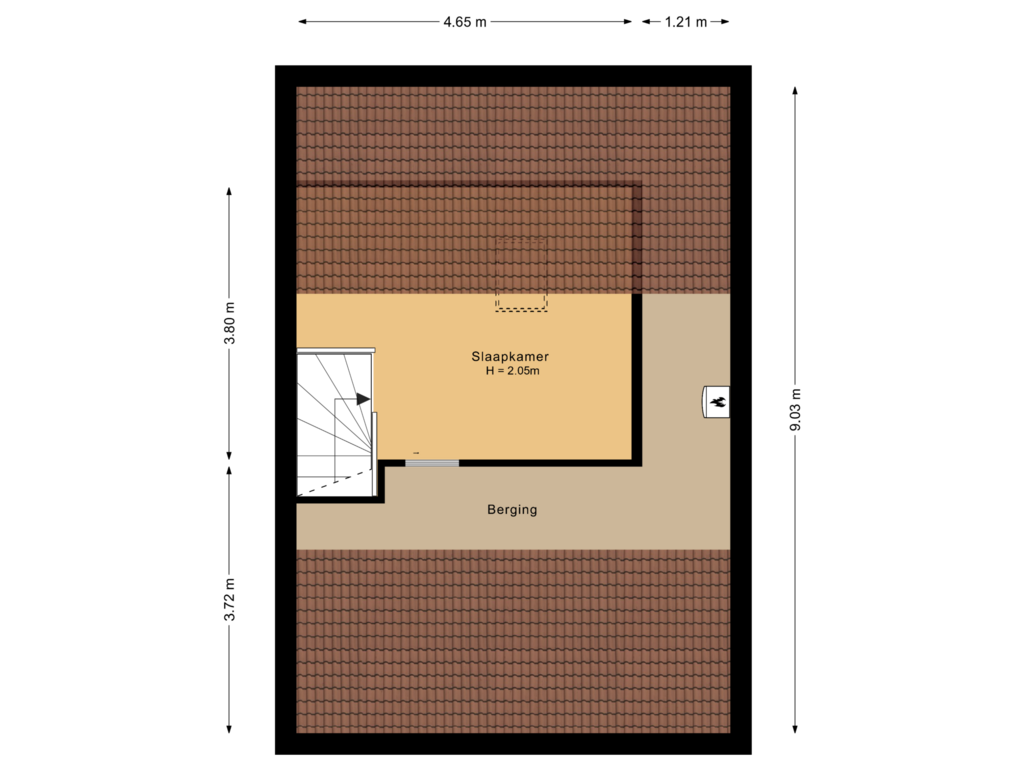 Bekijk plattegrond van Tweede verdieping van Morrahemstraat 20