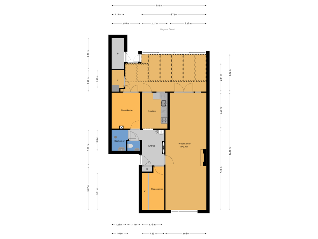 View floorplan of Begane Grond of Jaarsveldstraat 20