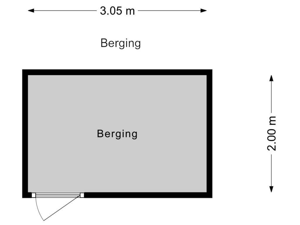 View floorplan of Berging 1 of Jaarsveldstraat 20