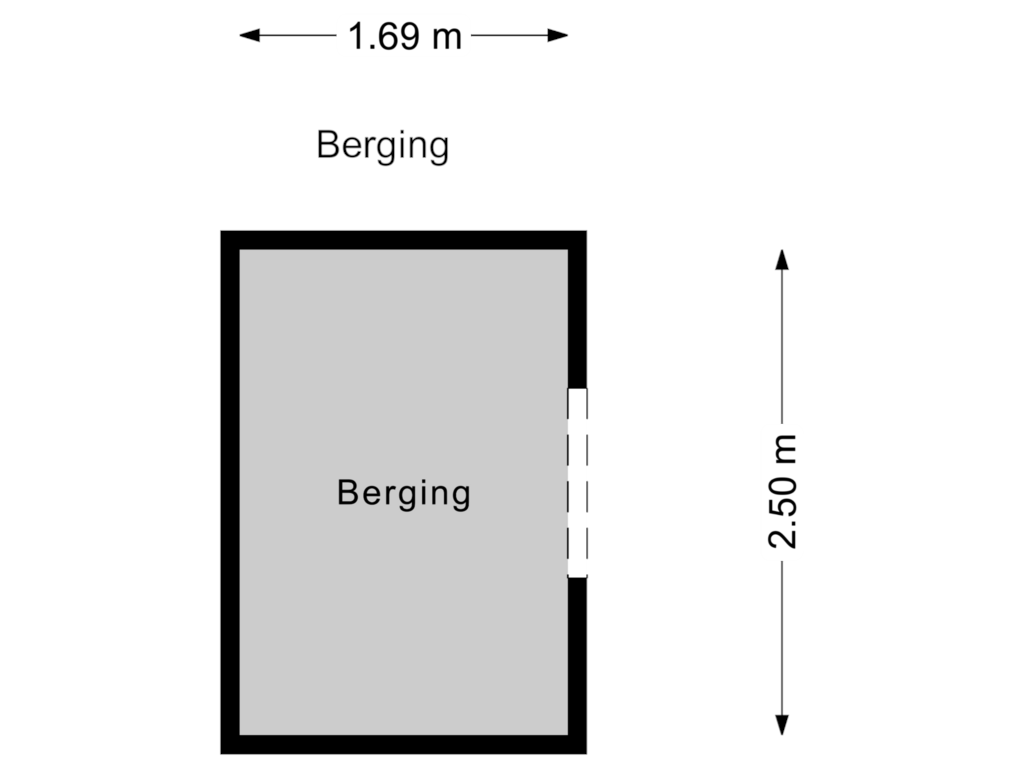 View floorplan of Berging 2 of Jaarsveldstraat 20