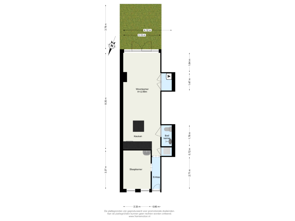 Bekijk plattegrond van Begane grond tuin van Oostmaasstraat 44-A