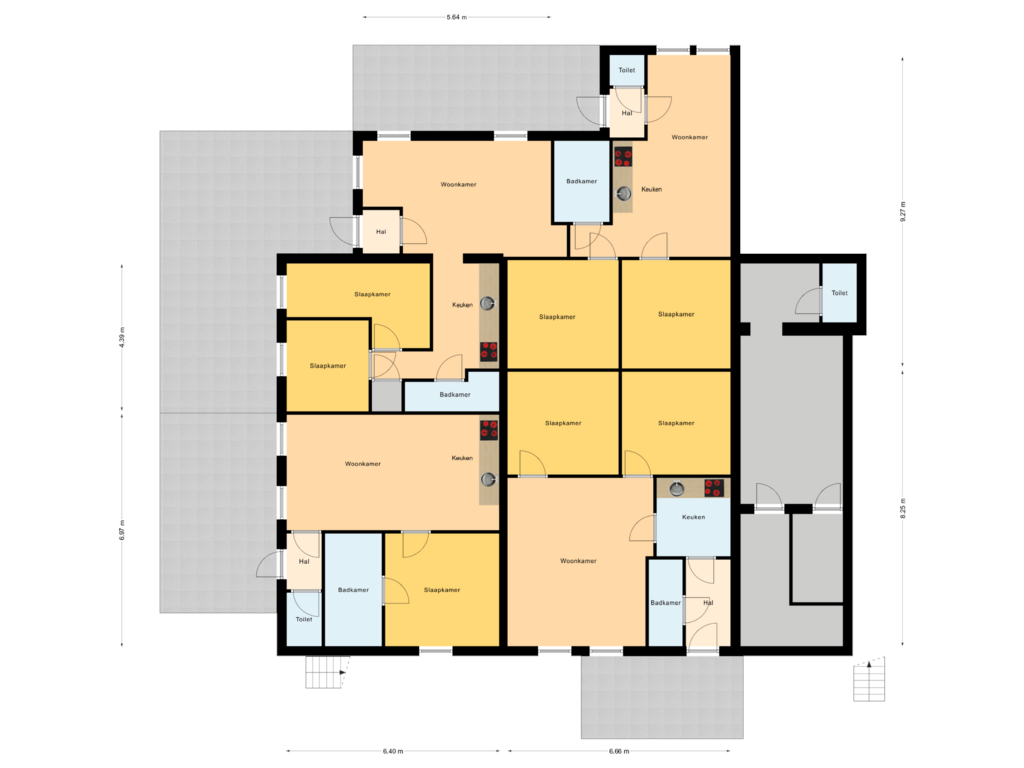 Bekijk plattegrond van Begane Grond van Poeldonk 32-A