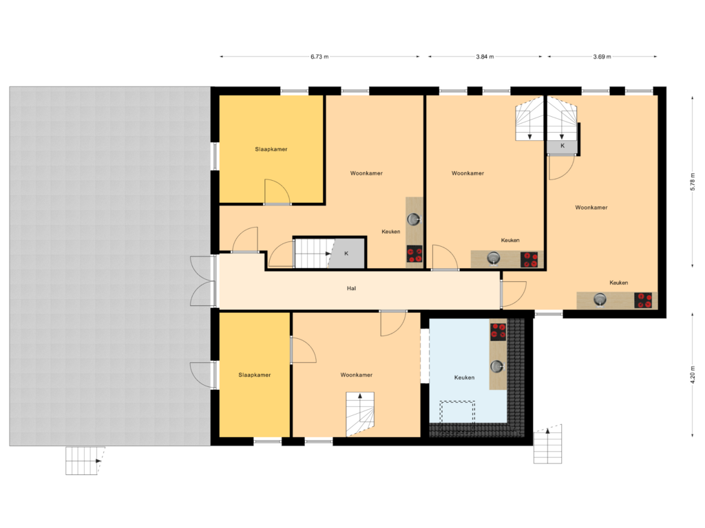 Bekijk plattegrond van 1e Verdieping van Poeldonk 32-A