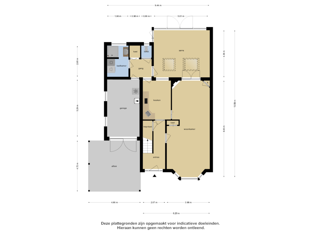 Bekijk plattegrond van Begane grond van Lewestraat 31