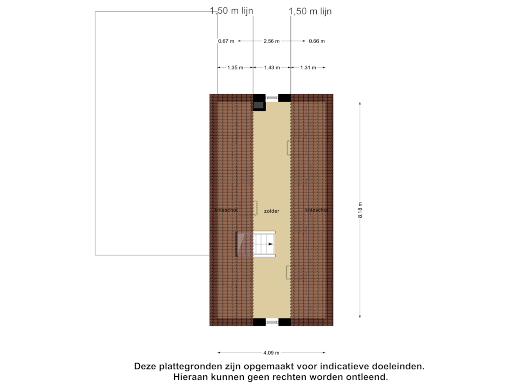 Bekijk plattegrond van Zolder van Lewestraat 31