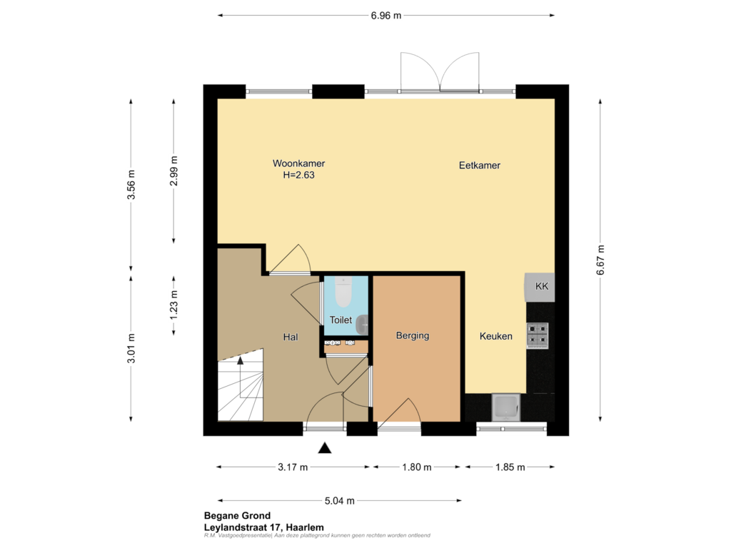 Bekijk plattegrond van Begane Grond van Leylandstraat 17