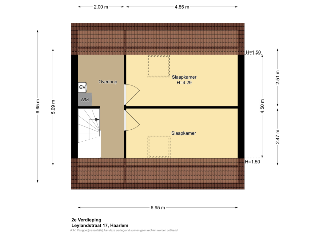 Bekijk plattegrond van 2e Verdieping van Leylandstraat 17