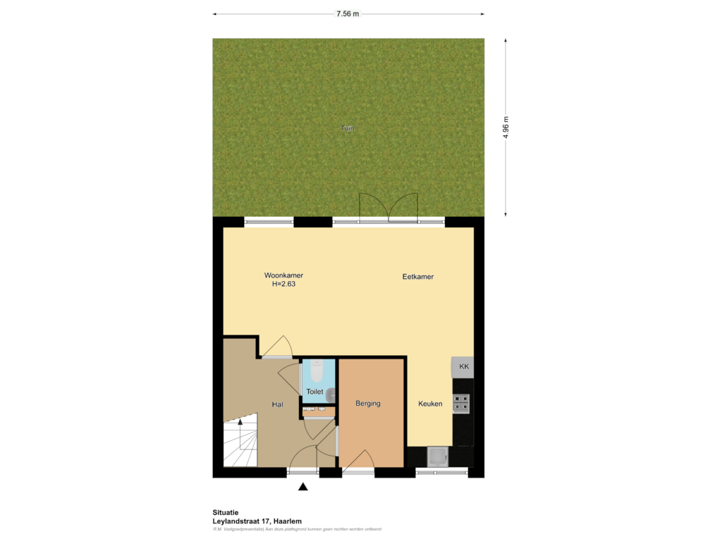 Bekijk plattegrond van Situatie van Leylandstraat 17