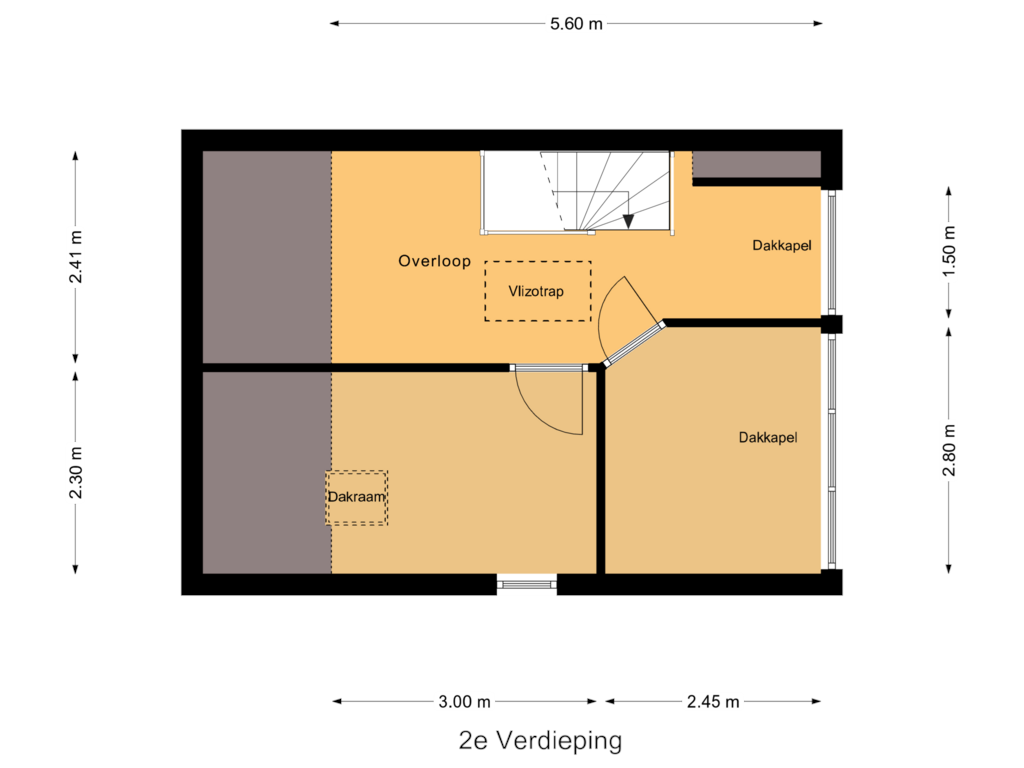 Bekijk plattegrond van 2e Verdieping van A.H.H. Tolhuisenstraat 87