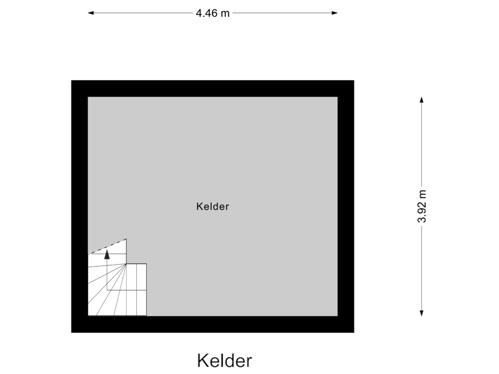 View floorplan of Kelder of Jan de Vriesstraat 8