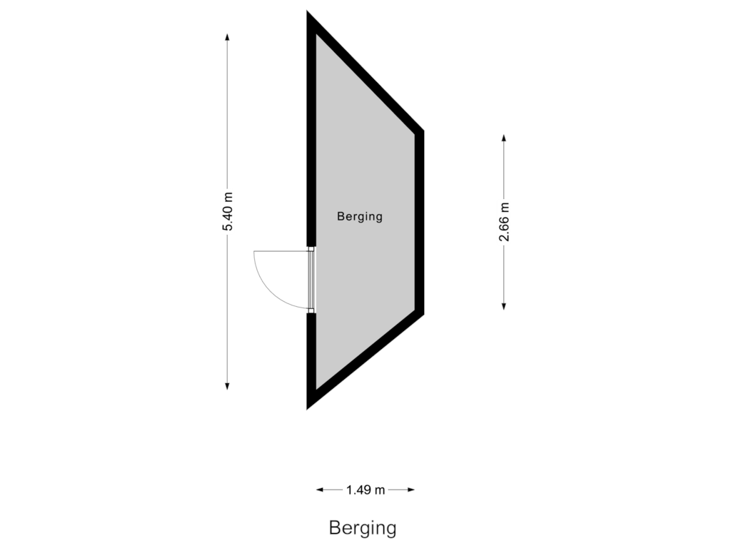 View floorplan of Berging of Jan de Vriesstraat 8