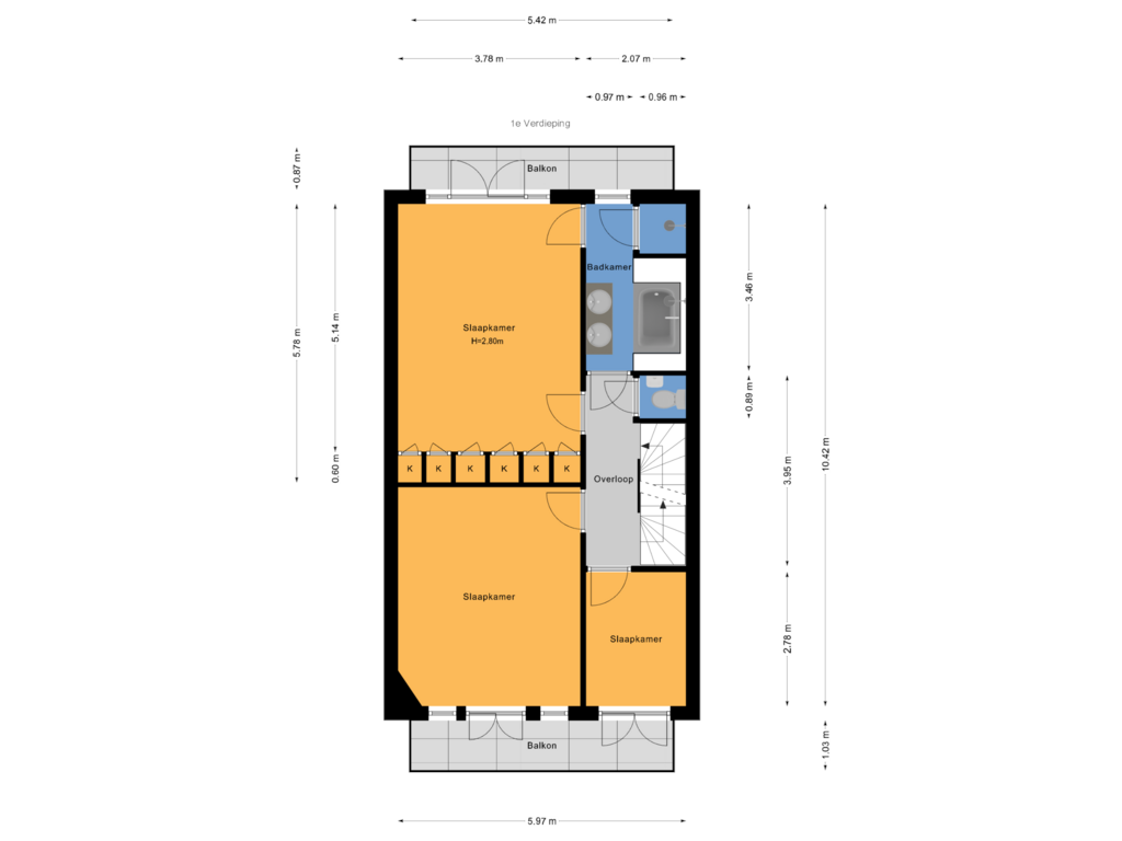 Bekijk plattegrond van 1e Verdieping van Kruisbessenstraat 7