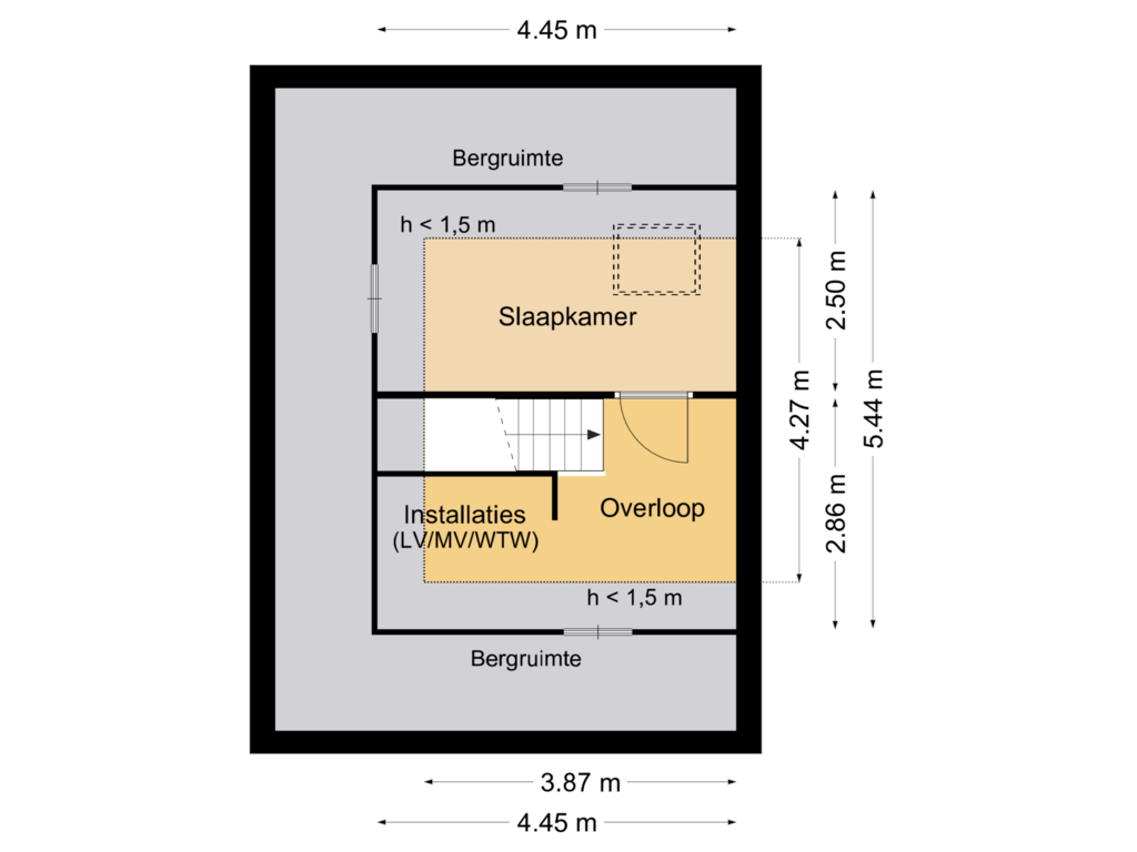 Bekijk plattegrond van Verdieping 2 van Kosterij 28