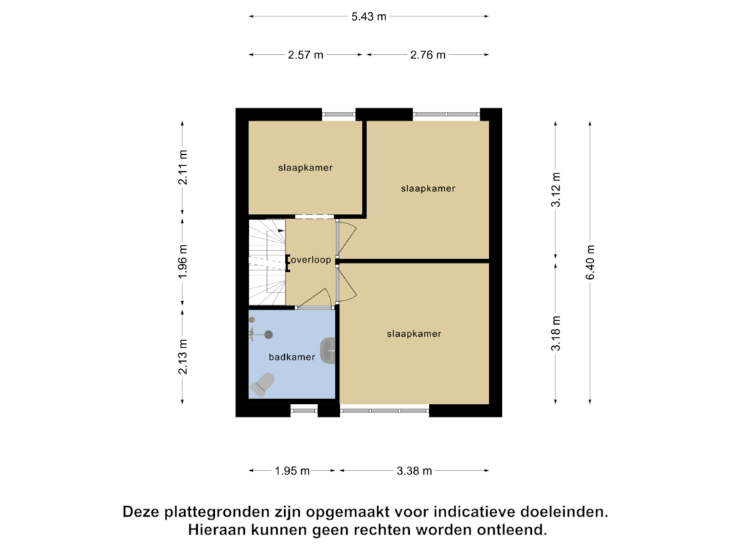 Bekijk plattegrond van 1e verdieping van De Zwaluw 38