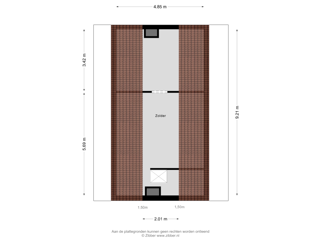 View floorplan of Zolder of Boterdijk 65