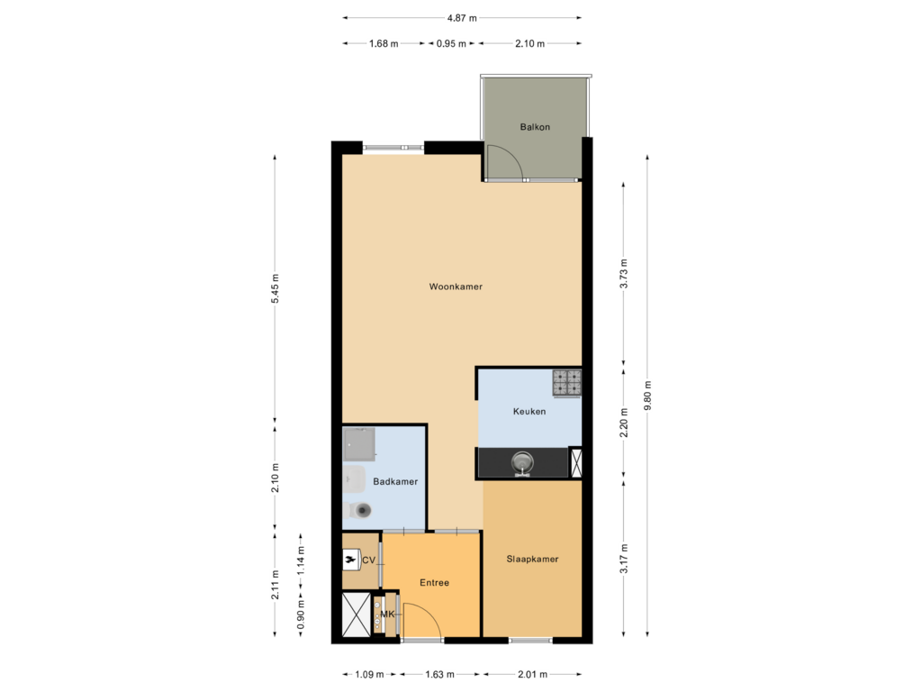 Bekijk plattegrond van Eerste verdieping van Roptastate 138