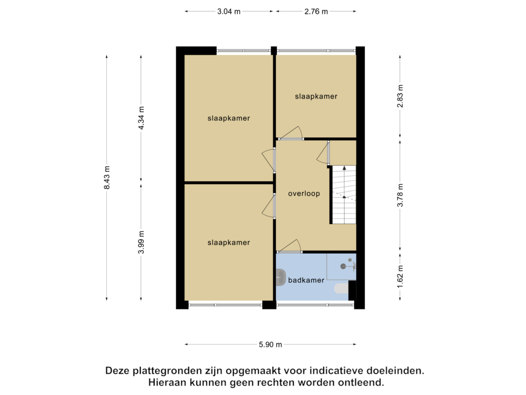 Bekijk plattegrond van 1e verdieping van Jacob Catsstraat 18