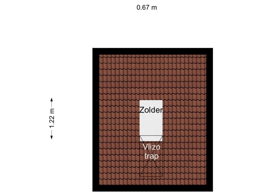 View floorplan of Zolder garage of Mr. van Coothstraat 40