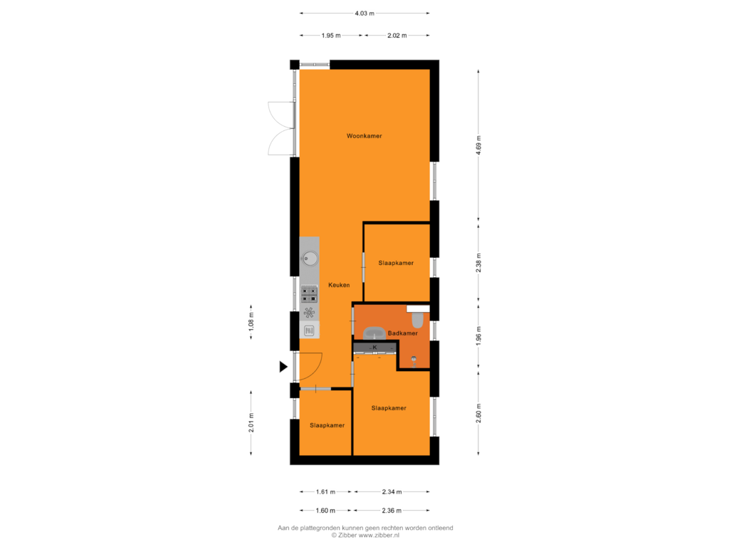 Bekijk plattegrond van Appartement van Kuiltjesweg 44-54