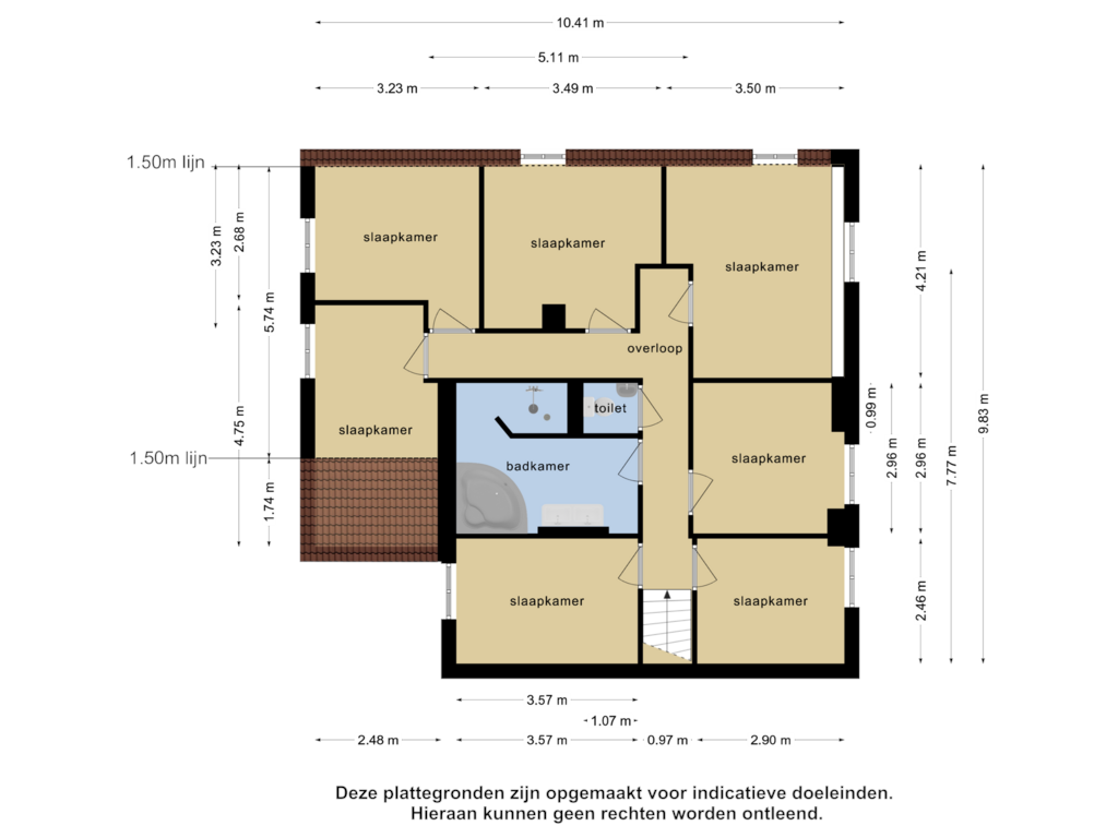 Bekijk plattegrond van 1e verdieping van Fons van der Heijdenstraat 17