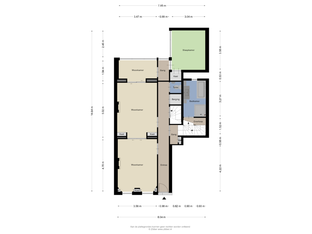 Bekijk plattegrond van Begane Grond van Parkstraat 71