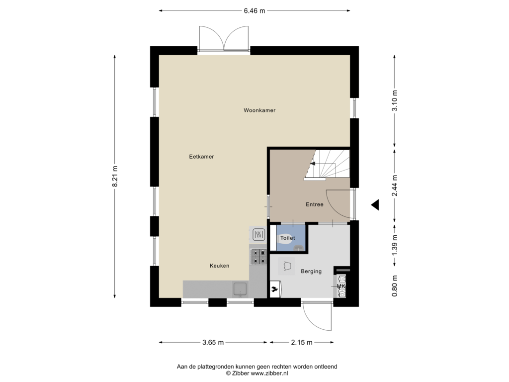 Bekijk plattegrond van Begane Grond van Daleboutsweg 4-0036