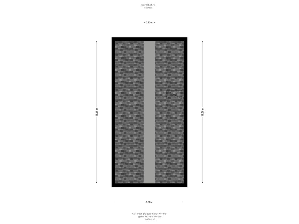 View floorplan of Vliering of Kievitshof 76