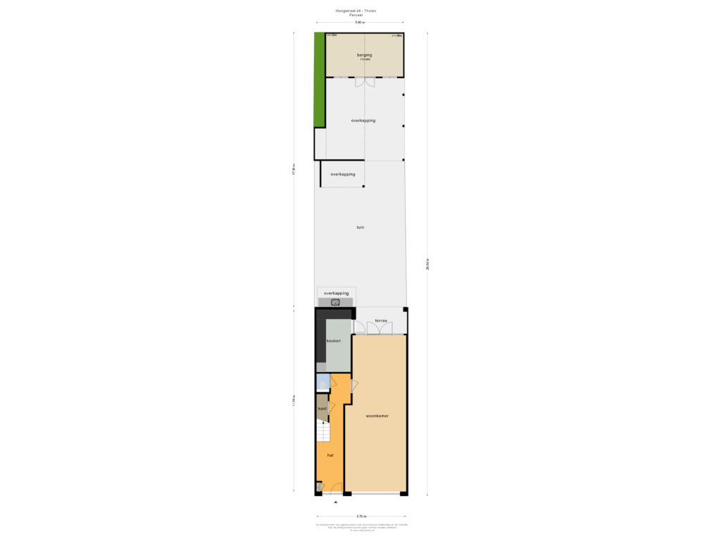 Bekijk plattegrond van PERCEEL van Hoogstraat 24